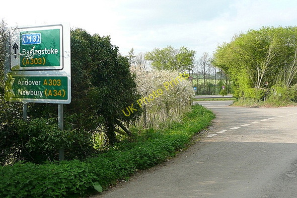 Photo 6"x4" Straight onto the A303 Upper Bullington c2011