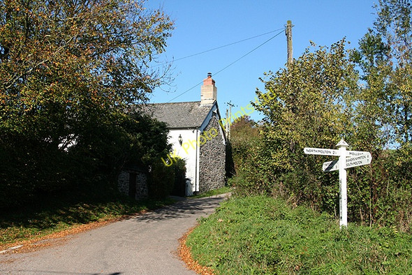 Photo 6"x4" Twitchen: Bickingcott Cross Bickingcott c2006
