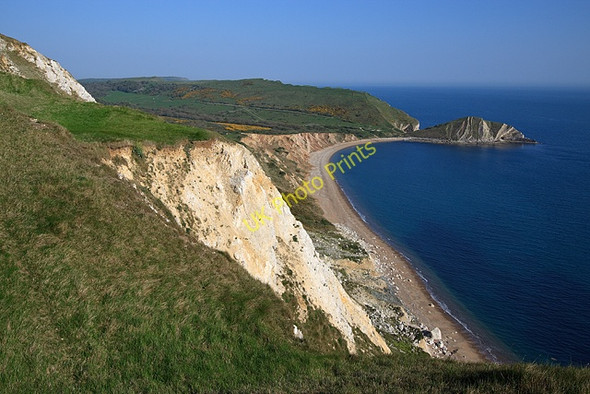 Photo 6"x4" Worbarrow Bay from the clifftop at Flower's Barrow Worbarrow c2011