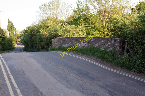 Photo 6"x4" Church Road from the Cholsey & Wallingford Railway bridge Cholsey c2011