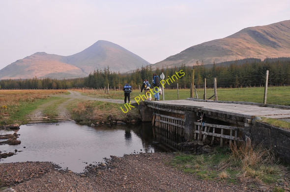 Photo 6"x4" Ford and bridge in Glen Forsa River Forsa c2011