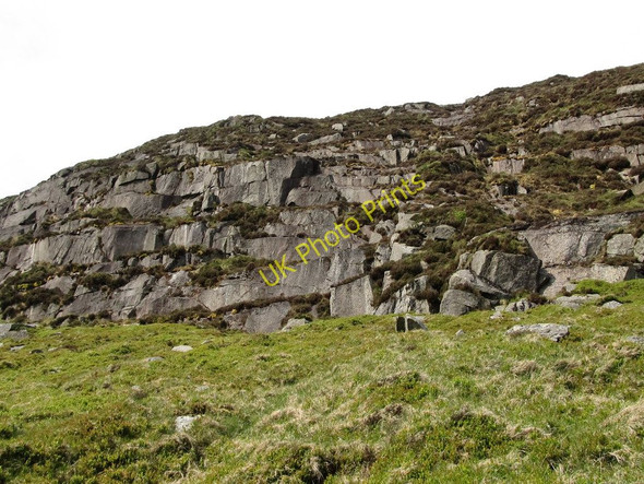 Photo 6"x4" Rocky scar on the upper slopes of Slieve Commedagh Newcastle\/J3732 c2011