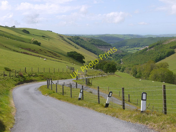 Photo 6"x4" Road descending by the Nant yr Aber Aberffrwd\/SN6878 c2011