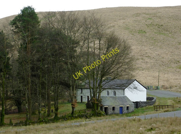 Photo 6"x4" Chapel and hillside at Soar-y-Mynydd, Ceredigion Soar y Mynydd c2011