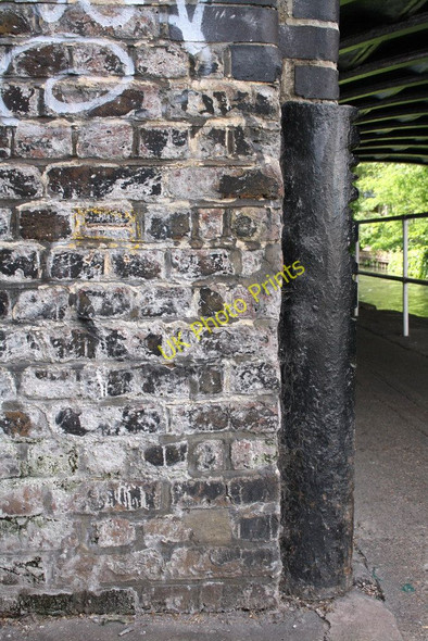 Photo 6"x4" Benchmark on buttress of Harrow Road bridge over Grand Union Canal Paddington\/TQ2681 c2011