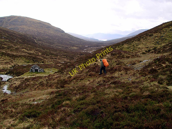 Photo 6"x4" Descending from the Bealach Dubh Leacann na Brathan c2011