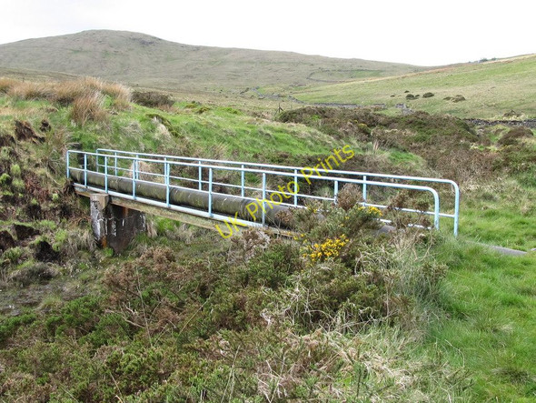 Photo 6"x4" Pipe bridge at the south-western end of the Fofanny Reservoir Kilcoo c2011