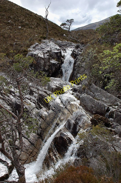 Photo 6"x4" A waterfall in Easan Geal Coulin Lodge c2011