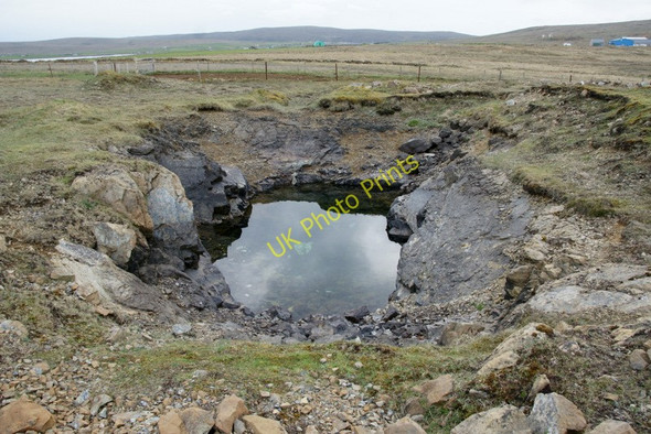 Photo 6"x4" Old chromite excavation, Keen of Hamar NNR Baltasound c2011
