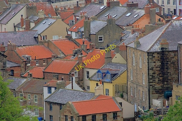 Photo 6"x4" Staithes Rooftops Staithes c2011