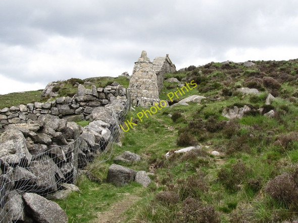 Photo 6"x4" The south-eastern corner of the Mourne Wall on Long Seefin Annalong c2011