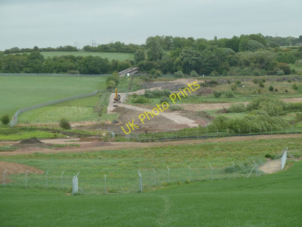 Photo 6"x4" River Rother valley and route of closed footpath Birdholme c2011