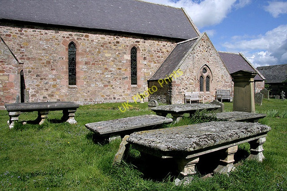 Photo 6"x4" Tablestone graves in Kirknewton Churchyard Kirknewton\/NT9130 c2011