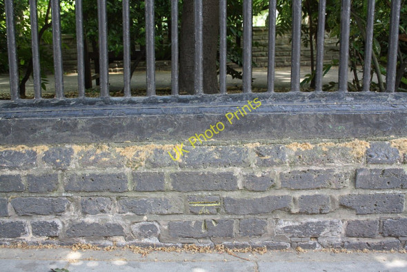 Photo 6"x4" Benchmark on park wall of Porchester Road opposite Paddington Library Paddington\/TQ2681 c2011