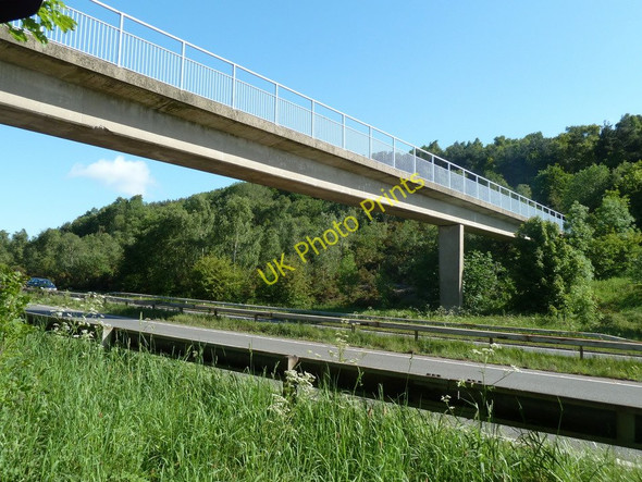 Photo 6"x4" A61 and footbridge, Monk Wood Dronfield c2011