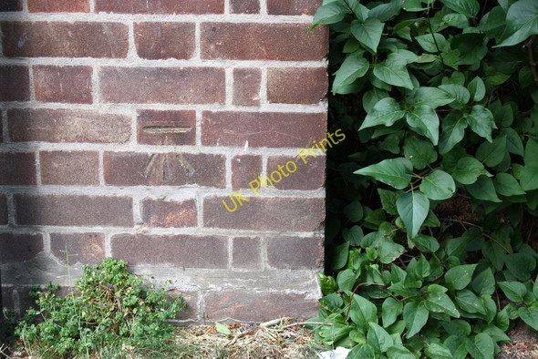 Photo 6"x4" Benchmark on Ladbroke Grove face of Galsworthy House Kensal Town c2011