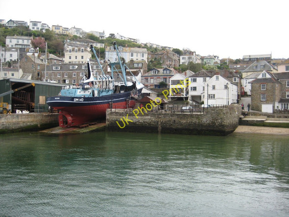 Photo 6"x4" Polruan quayside Fowey c2011