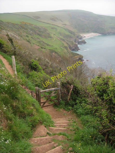 Photo 6"x4" The coast path above Lantic Bay Fowey c2011