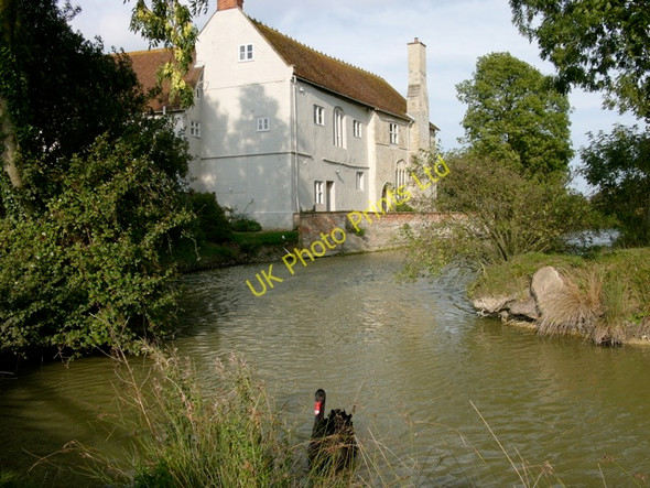 Photo 6"x4" Black swan in the moat at St Peter's Brewery St Peter South Elmham c2006