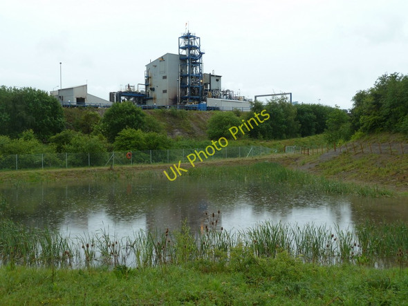 Photo 6"x4" Pool, line of old railway, and industrial works, Staveley Staveley\/SK4374 c2011