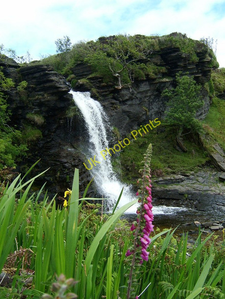 Photo 6"x4" Waterfall near Boreraig Heaste c2011