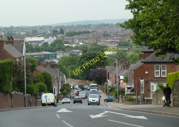 Photo 6"x4" Looking down Whittington Hill Old Whittington c2011