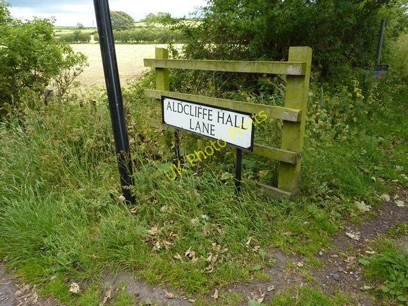 Photo 6"x4" Name board, Aldcliffe Hall Lane Lancaster c2011