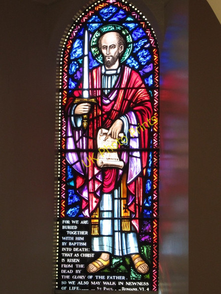 Photo 6"x4" The Pauline Window at St Colmans, Massforth Kilkeel c2011