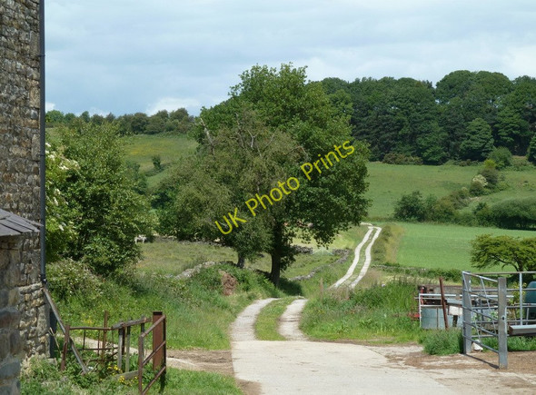 Photo 6"x4" Farm track from Stone Edge Farm Slatepit Dale c2011