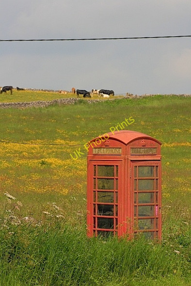 Photo 6"x4" K6 Telephone Box beside the A515 Newhaven\/SK1660 c2011
