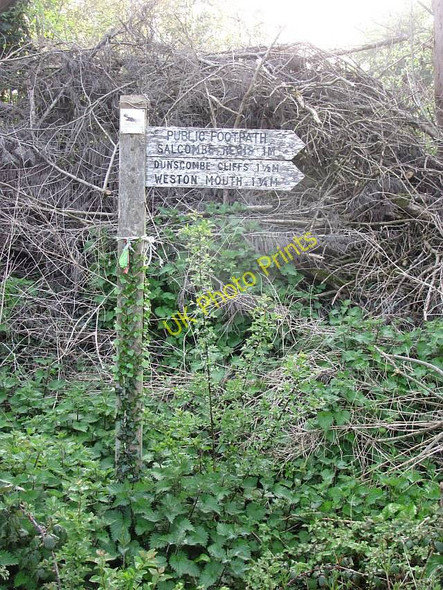 Photo 6"x4" Footpath sign, Trow Trow c2011