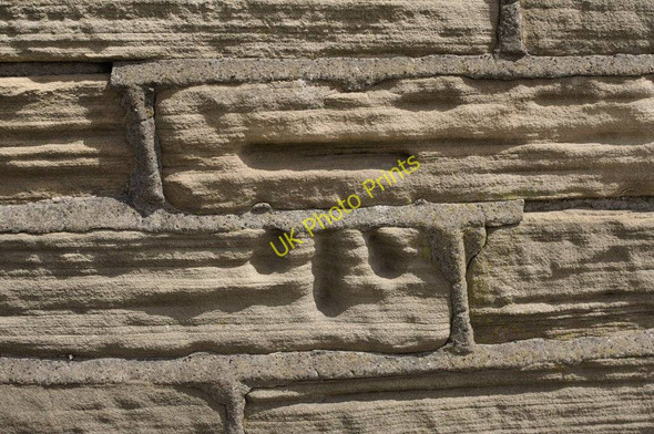 Photo 6"x4" Cut Bench Mark, Station Road Entrance Shipley\/SE1437 c2011