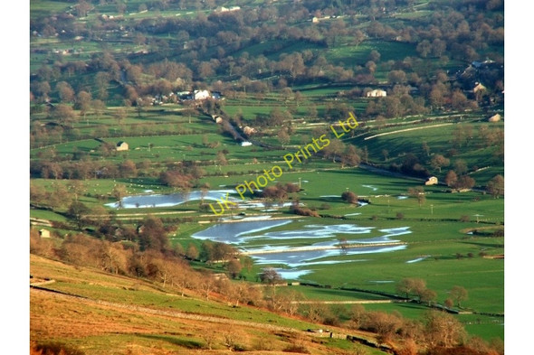 Photo 6"x4" Flooded Fields in Bishopdale. Newbiggin\/SD9985 c2006