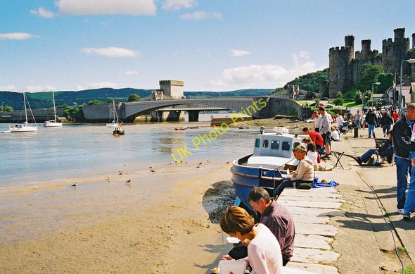Photo 6"x4" Conwy Bridge, harbour and castle, Conwy Conwy c2004