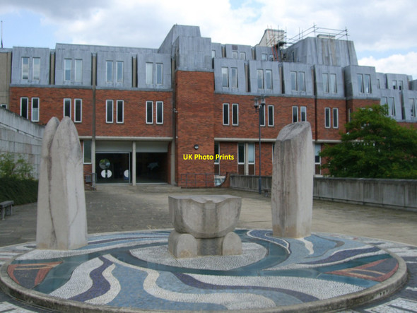Photo 6"x4" Pavement mosaic - Winchester Castle Winchester c2011