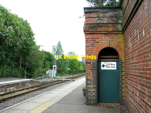 Photo 6"x4" Halesworth railway station - platform Halesworth c2011