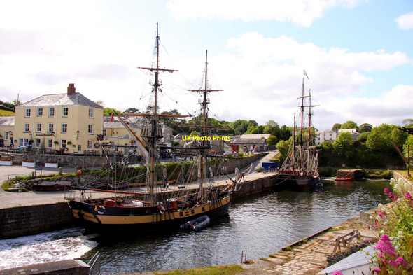 Photo 6"x4" Tall ships in Charleston Harbour St Austell c2011