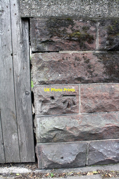 Photo 6"x4" Benchmark on railway bridge on Currock Road Carlisle c2011