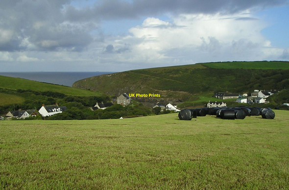Photo 6"x4" Silage bales and storm clouds Nolton c2011