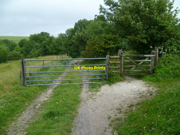 Photo 6"x4" Bridlegate on top of Chantry Hill Sullington c2011