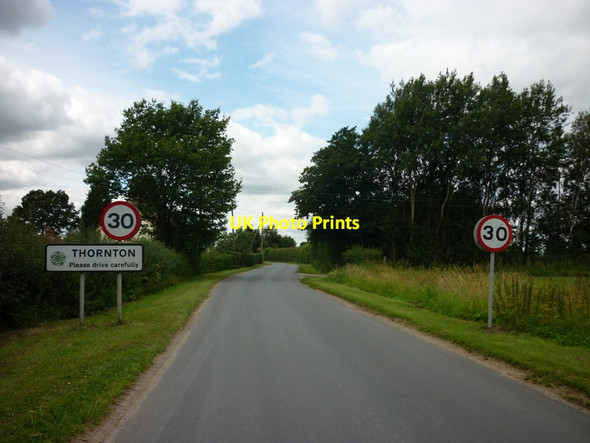 Photo 6"x4" Entering  Thornton, East Yorkshire Thornton\/SE7545 c2011