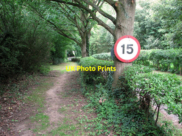Photo 6"x4" Footpath and road to private yacht club, Wroxham Broad Wroxham c2011
