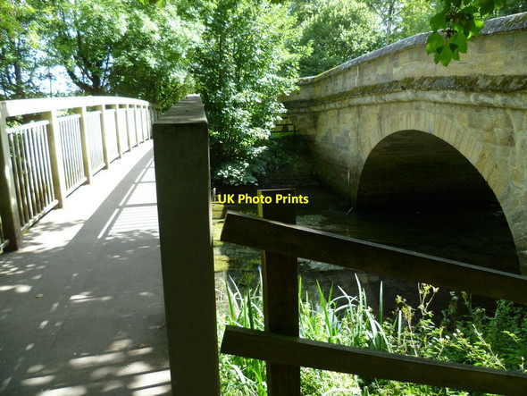 Photo 6"x4" Bridges over Arun tributary at Arundel Arundel c2011