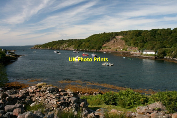 Photo 6"x4" Shell fish boats at rest on Loch  Beag Ardheslaig c2011