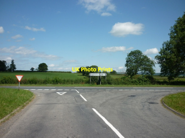 Photo 6"x4" Crindle Carr Lane joins the A168 Thornton-le-Moor c2011