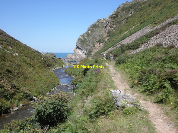 Photo 6"x4" River Heddon nears the sea Martinhoe c2011