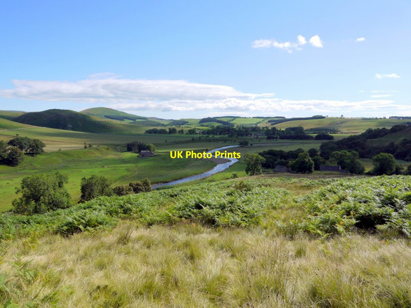 Photo 6"x4" View of the Coquet valley from above Barrow Alwinton c2011