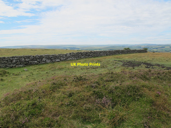 Photo 6"x4" Stone wall near Two Barrows Heathercombe c2011