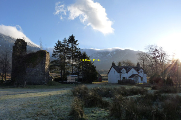 Photo 6"x4" Achallader Farm on a winter day Achallader c2008