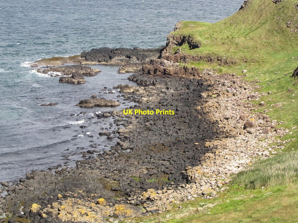 Photo 6"x4" The rocky beach on the eastern side of the Portnaboe cove Portballintrae c2011